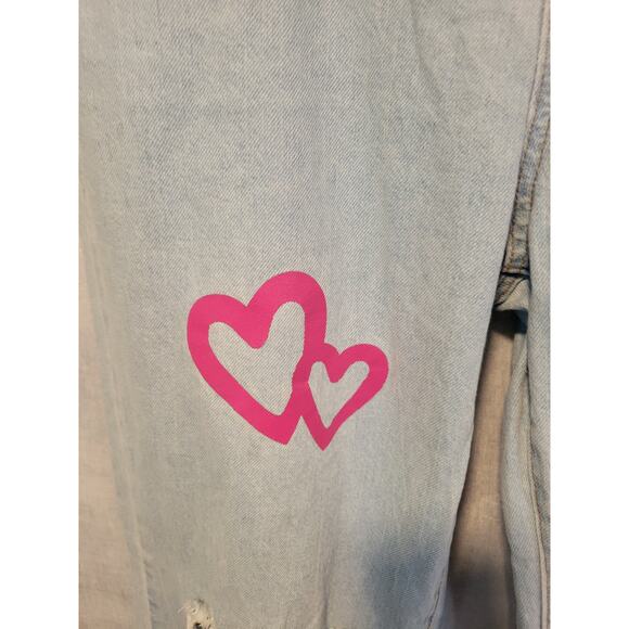 S.O.N.G. 90s Junior 13/31 Y2J Boyfriend Jeans Hi Rise Distressed Denim Hip Hop - Picture 6 of 8